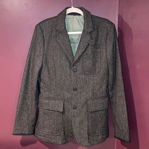 H&M Vintage Brown Tweed Suit Jacket Small